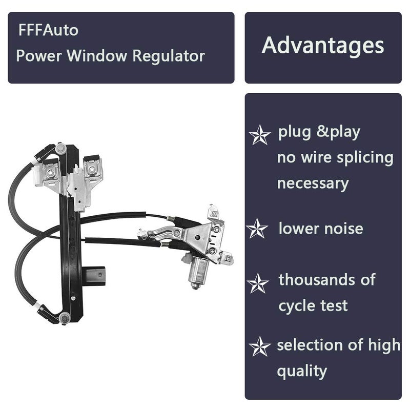 FFFauto 748-229 Rear Right Passengers Side Window Regulator Motor Compatible with 2000-2006 Cadillac Escalade,Chevrolet Tahoe,GMC Yukon Pickup Truck SUV (Not Fit Yukon XL/Escalade ESV EXT) - Image 4